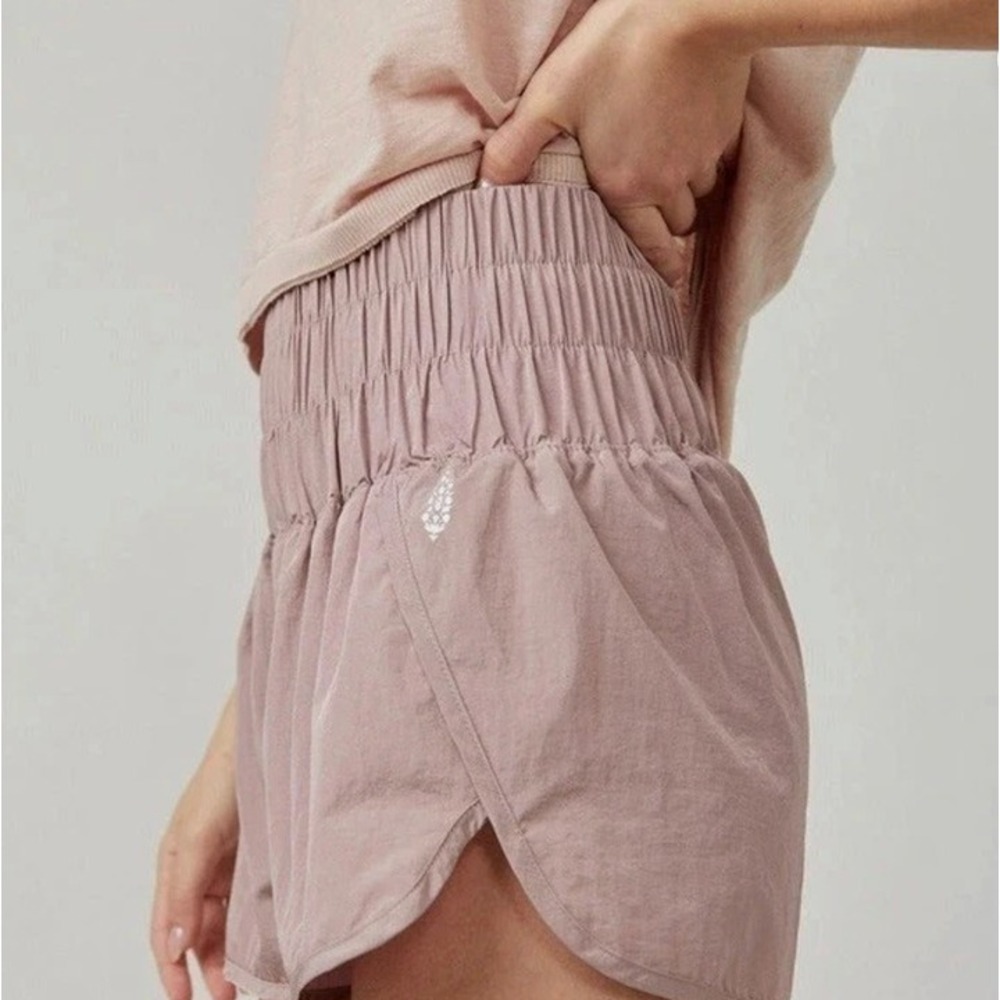 Free People Movement  Shorts Way Home High Waist S Pink Mauve Rose Athletic NWOT